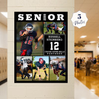 Collage de fotos de deportes de secundaria senior
