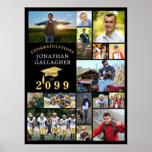 Póster Collage de fotos de graduación 15 Felicitaciones N