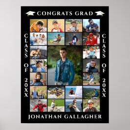 Póster Collage de fotos de graduación 23 Felicidades Grad
