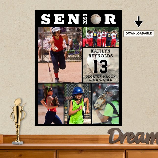 Póster Collage de fotos de graduación 6 de Softball (Subido por el creador)