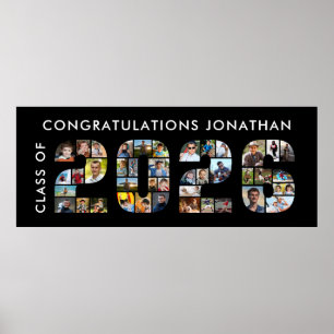 Póster Collage de fotos de graduación de la clase de 2026