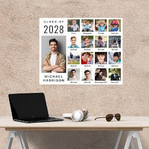 Póster Collage de Fotos de Graduación Moderna 17
