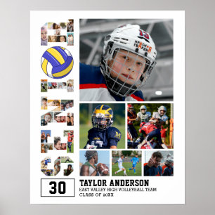 Póster Collage de fotos de Graduación Superior del Equipo