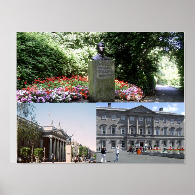 Póster Collage de fotos de Irlanda, Dublín (Frente)