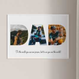 Póster Collage de fotos de papá