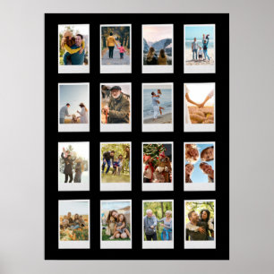 Póster Collage de fotos de película instantánea personali