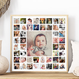 Póster Collage de fotos de Recuerdos familiares personali