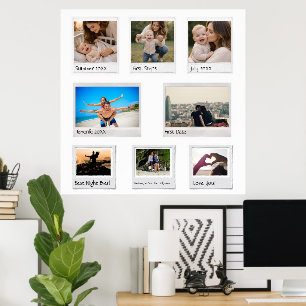 Póster Collage de Fotos de Recuerdos Personalizados con 8
