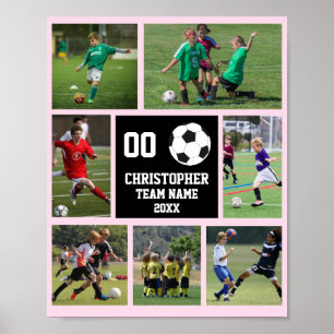Póster collage de fotos de Soccer 7 poster de nombres de 