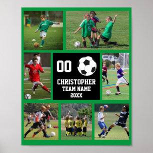 Póster Collage de fotos de Soccer 7 poster del nombre del