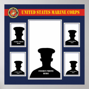 Póster Collage de fotos del Cuerpo del Marines con el