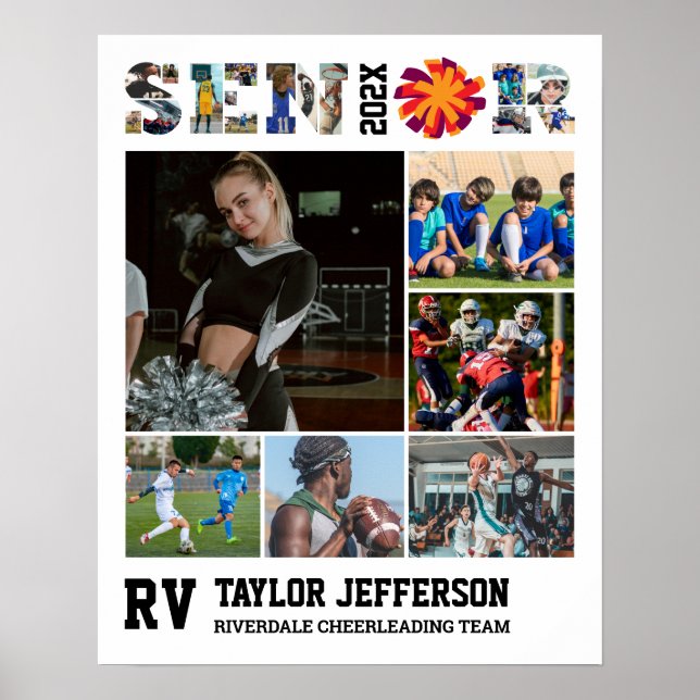 Póster Collage de fotos del equipo de animadores (Frente)