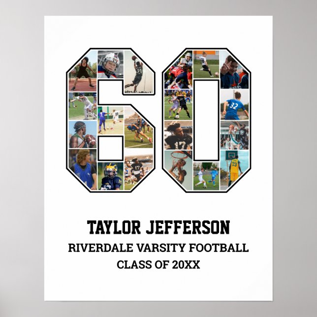 Póster Collage de fotos del equipo deportivo 60 Senior (Frente)