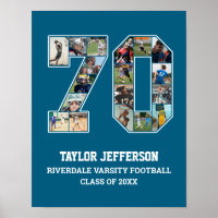 Collage de fotos del equipo deportivo 70 Senior