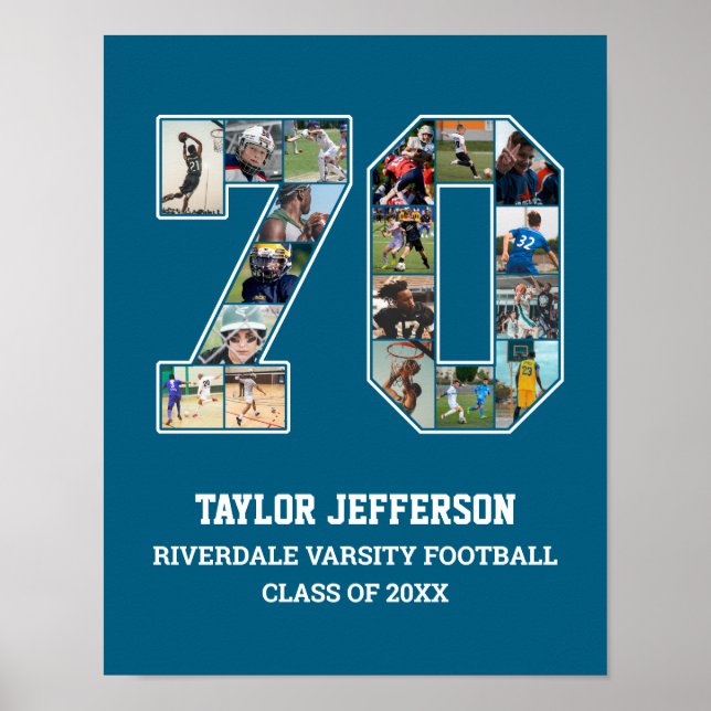 Póster Collage de fotos del equipo deportivo 70 Senior (Frente)