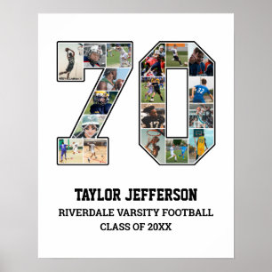 Póster Collage de fotos del equipo deportivo 70 Senior