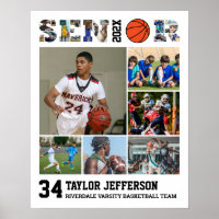Collage de fotos del equipo deportivo senior del j