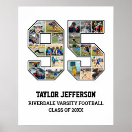 Póster Collage de fotos del equipo deportivo senior númer