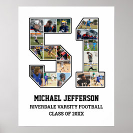 Póster Collage de fotos del equipo deportivo senior númer