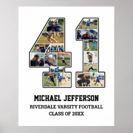 Póster Collage de fotos del equipo deportivo senior númer