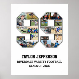 Póster Collage de fotos del equipo deportivo senior númer