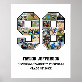 Póster Collage de fotos del equipo deportivo senior númer