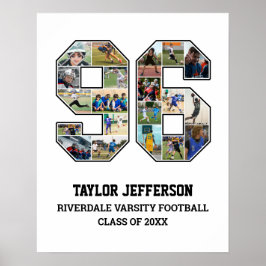 Póster Collage de fotos del equipo deportivo senior númer