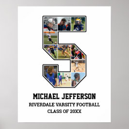 Póster Collage de fotos del equipo deportivo senior númer