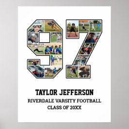 Póster Collage de fotos del equipo deportivo senior númer