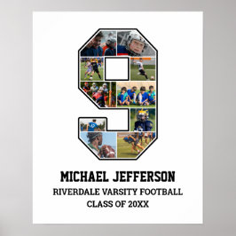 Póster Collage de fotos del equipo deportivo senior númer