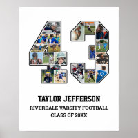 Collage de fotos del equipo deportivo senior númer