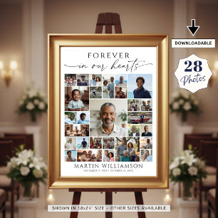 Póster Collage de Fotos del Funeral Por Siempre en Nuestr