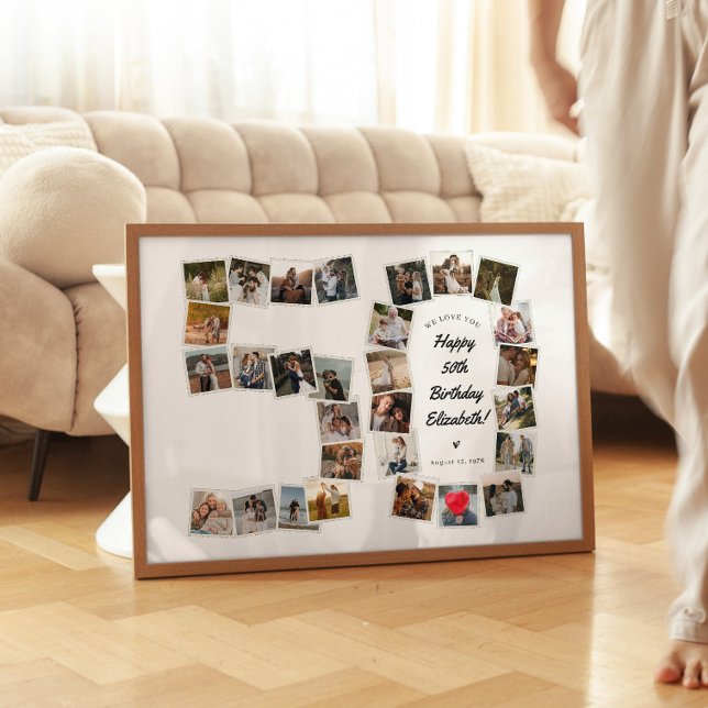 Póster Collage de fotos del número 50 cumpleaños (Subido por el creador)