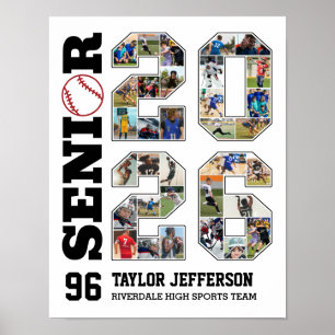 Póster Collage de fotos deportivas del equipo de béisbol