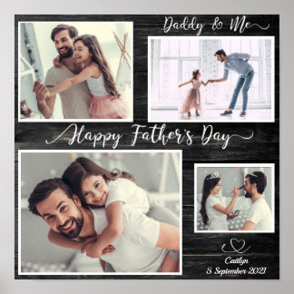 Póster Collage de fotos editable - Día del padre