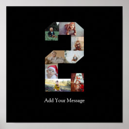 Póster Collage de fotos en blanco y negro número 2