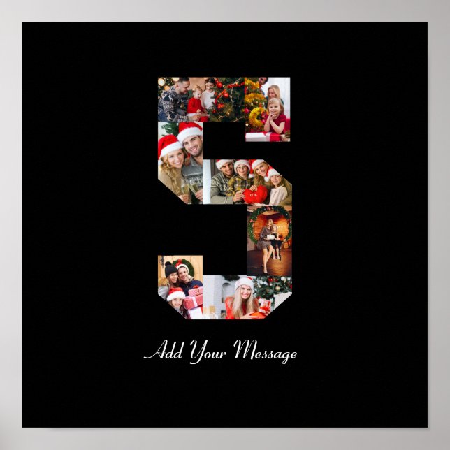 Póster Collage de fotos en blanco y negro número 5 (Frente)