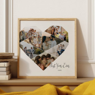 Póster Collage de fotos en forma de corazón 9 Fotos 