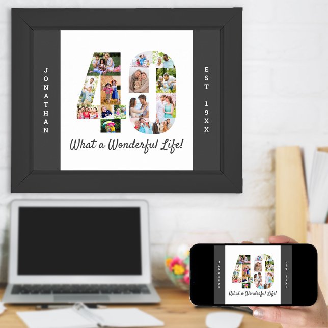 Póster Collage de fotos en la forma número 40 para el cum (Subido por el creador)