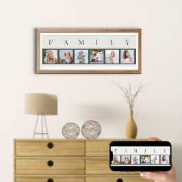 Póster Collage de fotos FAMILIAR 6 Personalizado de tira