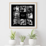 Póster Collage de fotos familiar personalizado<br><div class="desc">Collage de fotos familiares.</div>