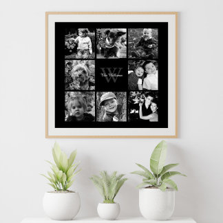Póster Collage de fotos familiar personalizado