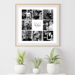 Póster Collage de fotos familiar personalizado<br><div class="desc">Collage de fotos familiares.</div>