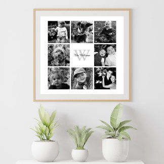 Póster Collage de fotos familiar personalizado
