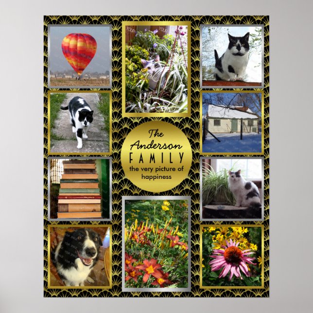 Póster Collage de fotos familiar | Personalizado del Art  (Frente)