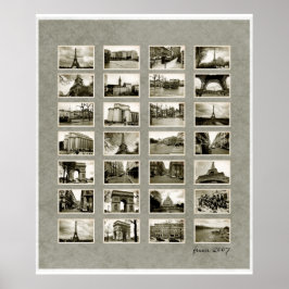 Póster Collage de fotos francés