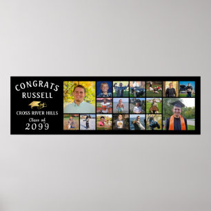 Póster Collage de fotos GRAD 18 DE CONGRATOS modernos