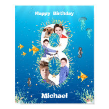 Collage de fotos Gran Octavo Cumpleaños Debajo Del