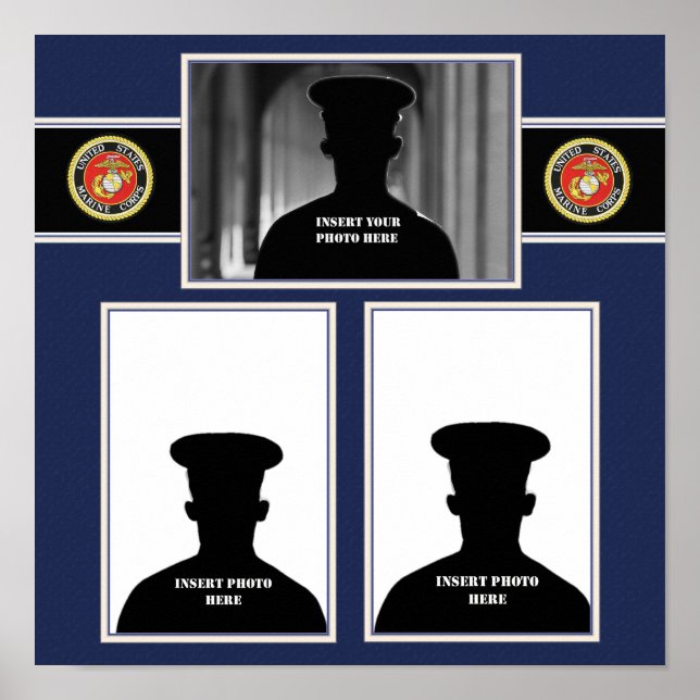 Póster Collage de fotos Marine Scrapbook (Frente)