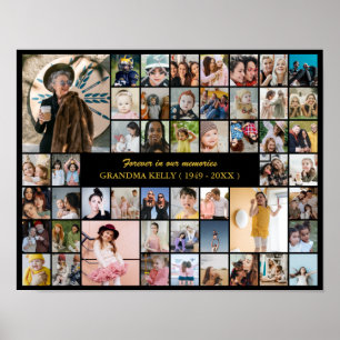 Póster Collage de Fotos Memorial 50 Imágenes En Amorosa M